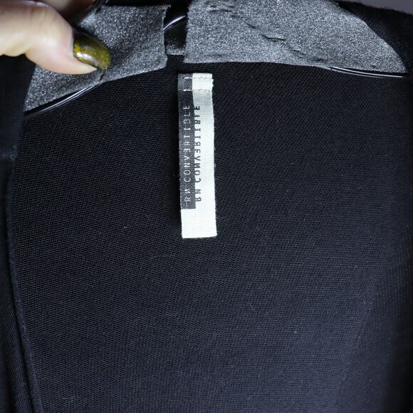 RN Convertible Black Asymmetrical Drape Cardigan Open Front Size L - Picture 3 of 5